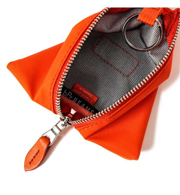 BEAMS「【別注】STANDARD SUPPLY / トライアングルチャームポーチ "BEAMS ORANGE"」|ポーチ|