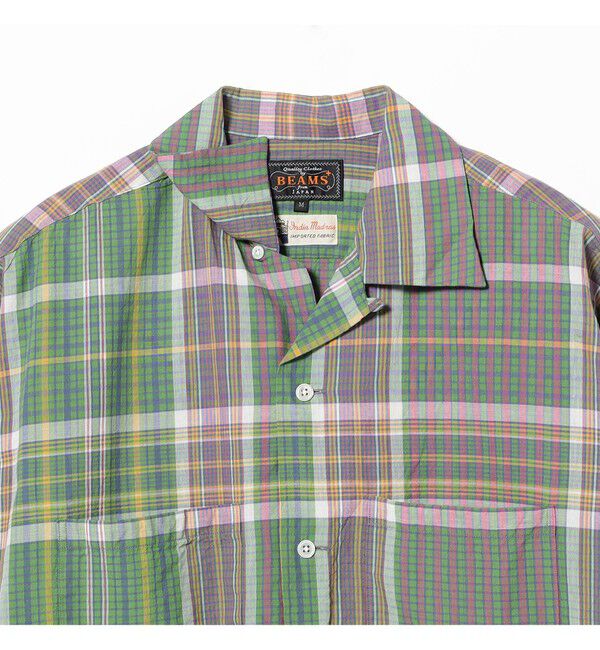BEAMS PLUS「Open Collar Madras」|シャツ・ブラウス|