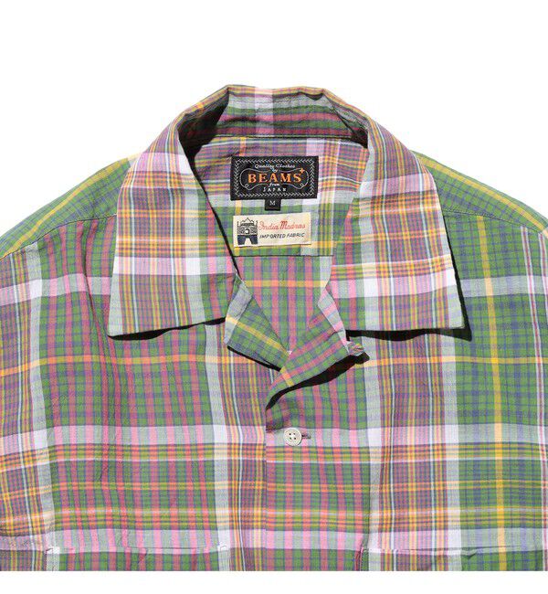 BEAMS PLUS「Open Collar Madras」|シャツ・ブラウス|