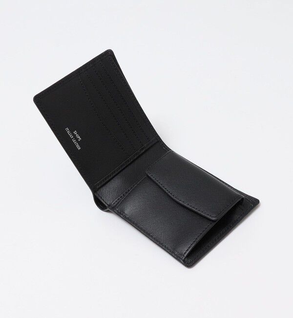 SHIPS「SHIPS:【SAFFIANO LEATHER】 イタリアンレザー 2つ折 財布」|財布|