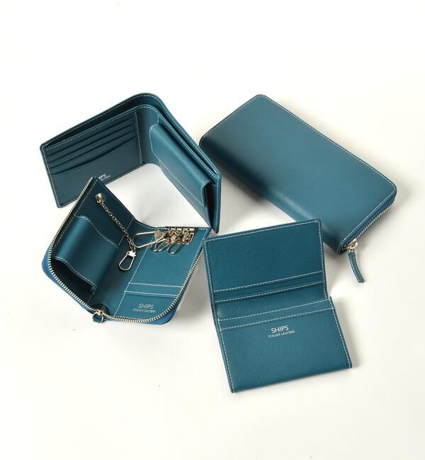 SHIPS「SHIPS:【SAFFIANO LEATHER】 イタリアンレザー 2つ折 財布」|財布|