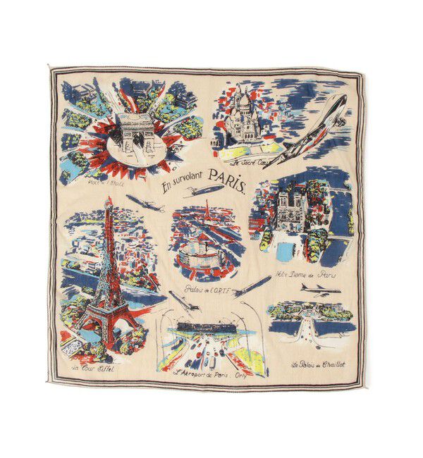 SHIPS for women「BINDU:パリマップバンダナ」|バンダナ・スカーフ|アイボリー