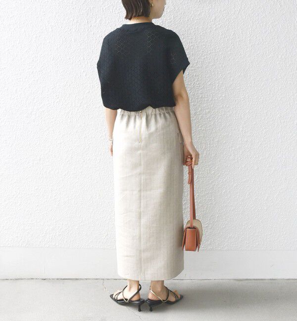 SHIPS for women「《一部追加予約》【WEB限定】〈手洗い可能〉アイレット クルーネック プルオーバー」|Tシャツ・カットソー|