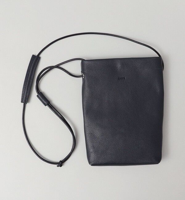 SHIPS「SHIPS: レザー ショルダーバッグ」|ショルダー・メッセンジャー|ネイビー