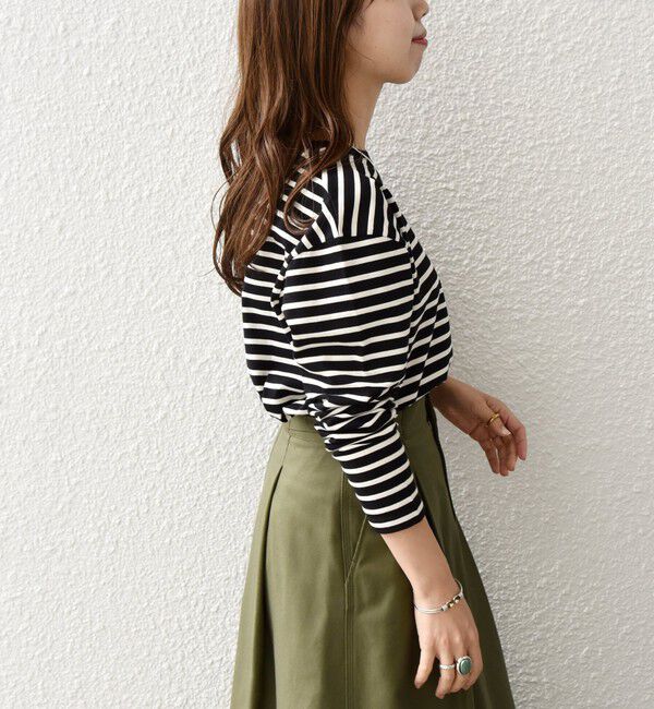 SHIPS any「SHIPS any:〈吸水速乾〉ラウンドヘム ロングスリーブ ワイド TEE」|Tシャツ・カットソー|