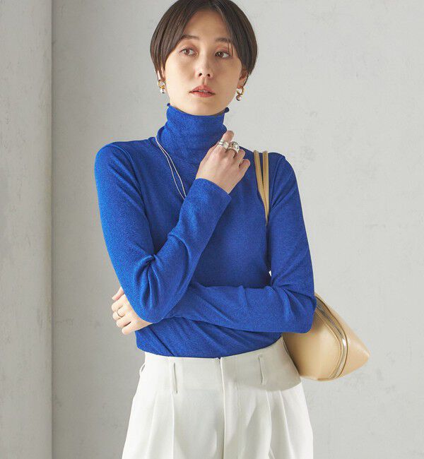 SHIPS for women「〈手洗い可能〉ドライタッチ リブ タートル」|Tシャツ・カットソー|