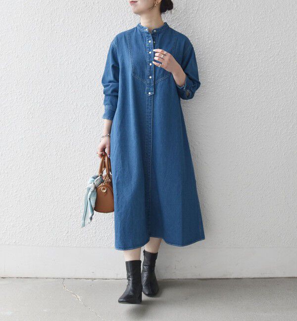 SHIPS any「SHIPS any:〈洗濯機可能〉デニム ブザム シャツ ワンピース［SHIPS any DENIM］」|ワンピース|