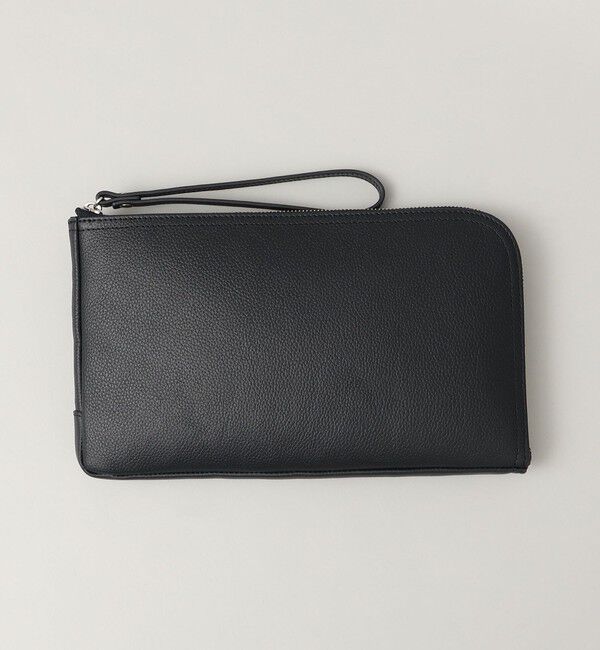 SHIPS「SHIPS: スマート レザー クラッチバッグ」|クラッチバッグ|ネイビー