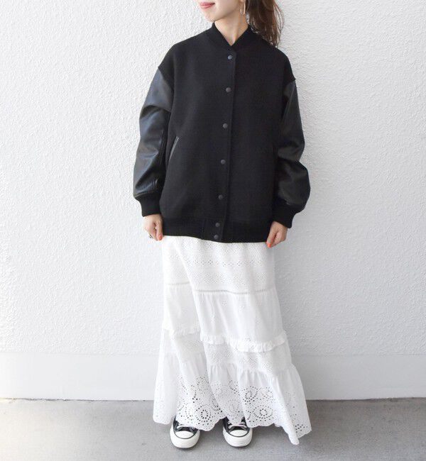 SHIPS any「【WEB限定】SHIPS any: バーシティ ジャケット 25AW」|ブルゾン・スタジャン|