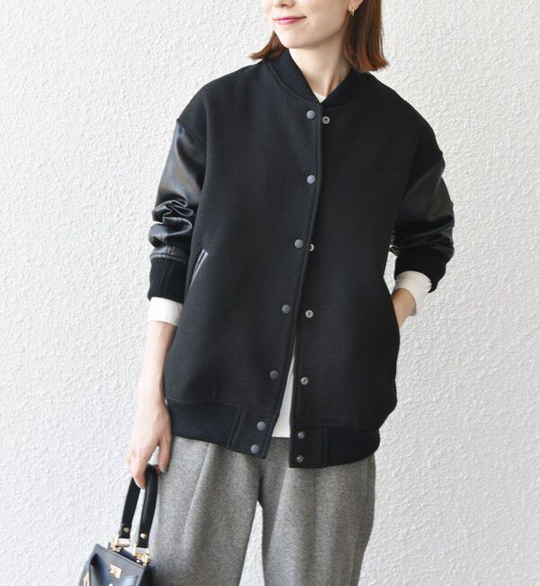 SHIPS any「【WEB限定】SHIPS any: バーシティ ジャケット 25AW」|ブルゾン・スタジャン|