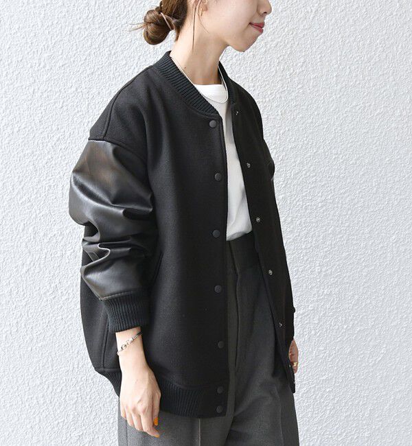SHIPS any「【WEB限定】SHIPS any: バーシティ ジャケット 25AW」|ブルゾン・スタジャン|