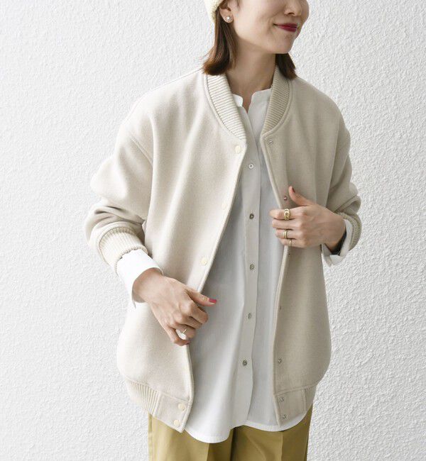 SHIPS any「【WEB限定】SHIPS any: バーシティ ジャケット 25AW」|ブルゾン・スタジャン|
