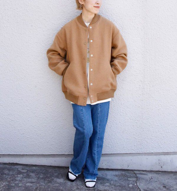 SHIPS any「【WEB限定】SHIPS any: バーシティ ジャケット 25AW」|ブルゾン・スタジャン|