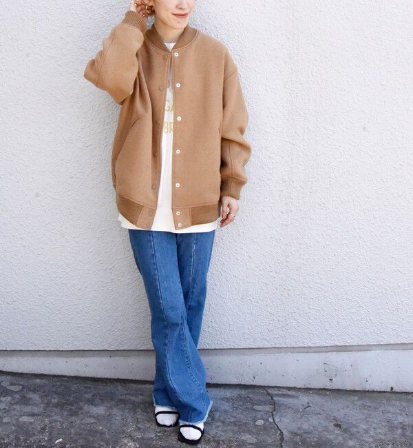 SHIPS any「【WEB限定】SHIPS any: バーシティ ジャケット 25AW」|ブルゾン・スタジャン|