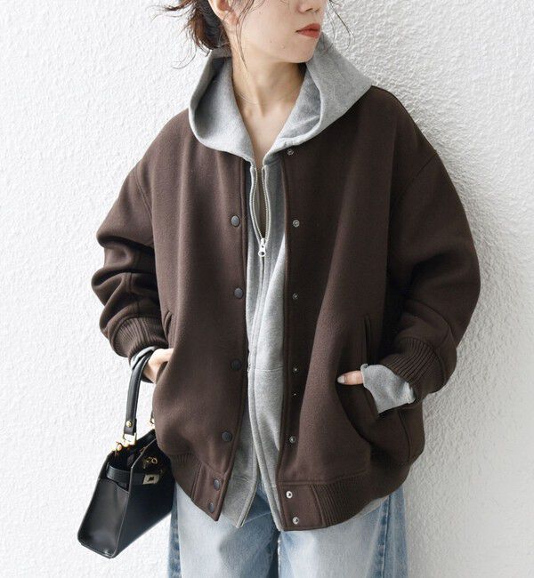 SHIPS any「【WEB限定】SHIPS any: バーシティ ジャケット 25AW」|ブルゾン・スタジャン|