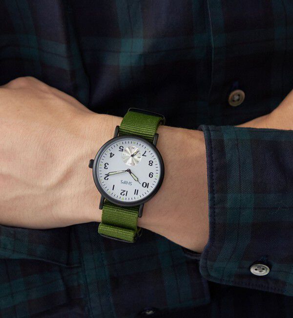 SHIPS「【WEB限定】SHIPS: ビジネス / ミリタリー 2WAY ベルト ウォッチ (腕時計)」|腕時計|オリーブ