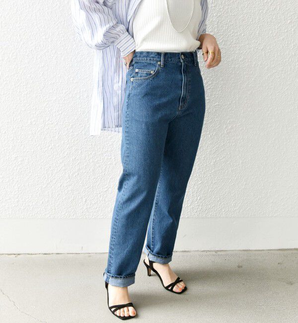 SHIPS any「SHIPS any: ハイライズ デニムパンツ［SHIPS any DENIM］」|デニム|ネイビー