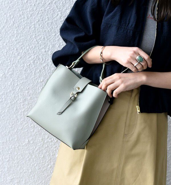 SHIPS any「《一部追加予約》SHIPS any: バイカラー2WAY スクエア ショルダー バッグ」|ショルダー・メッセンジャー|