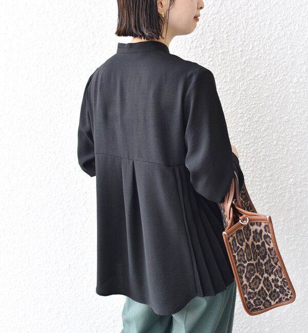 SHIPS for women「【WEB限定】〈手洗い可能〉ストレッチ ジョーゼット プリーツ ブラウス」|シャツ・ブラウス|