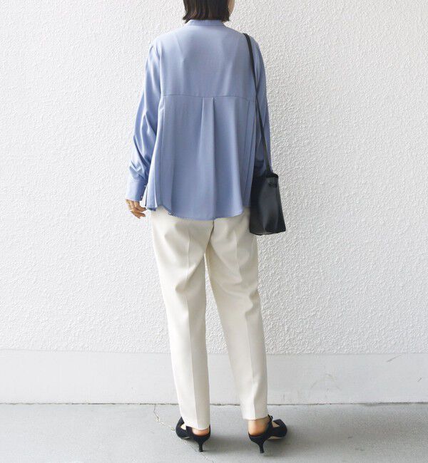 SHIPS for women「【WEB限定】〈手洗い可能〉ストレッチ ジョーゼット プリーツ ブラウス」|シャツ・ブラウス|