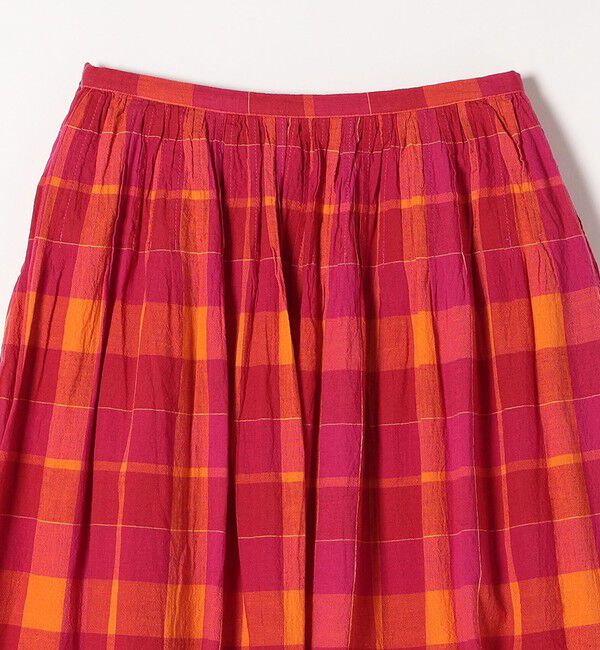 SHIPS any「SHIPS any:〈洗濯機可能〉カラー チェック ギャザー フレア スカート」|スカート|