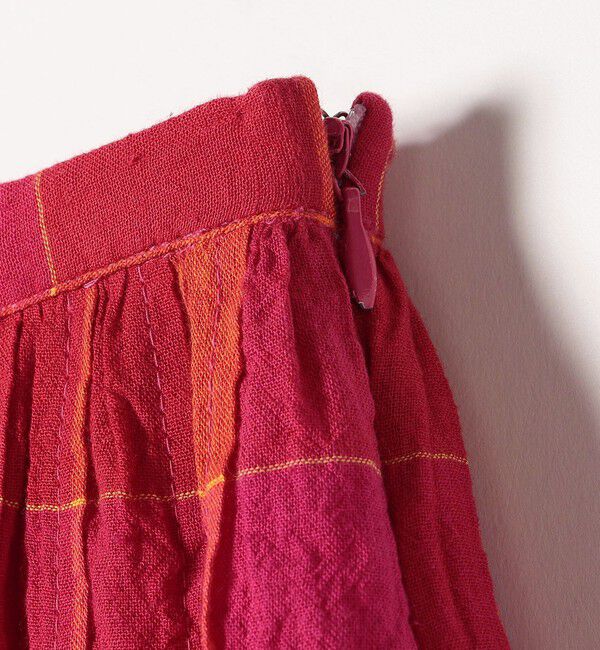 SHIPS any「SHIPS any:〈洗濯機可能〉カラー チェック ギャザー フレア スカート」|スカート|