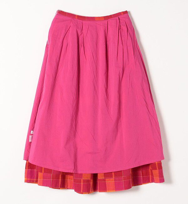 SHIPS any「SHIPS any:〈洗濯機可能〉カラー チェック ギャザー フレア スカート」|スカート|