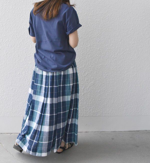 SHIPS any「SHIPS any:〈洗濯機可能〉カラー チェック ギャザー フレア スカート」|スカート|