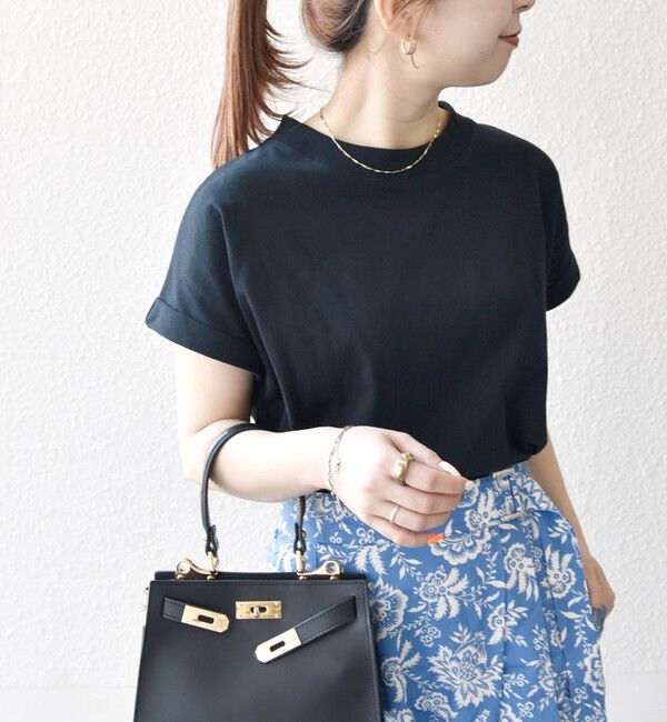 SHIPS any「SHIPS any:〈抗菌防臭/洗濯機可能〉USAコットン フレンチスリーブ TEE」|Tシャツ・カットソー|