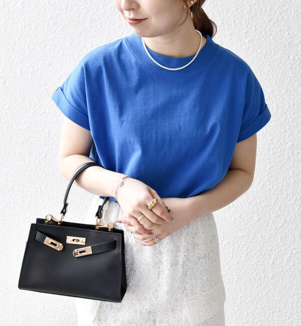 SHIPS any「SHIPS any:〈抗菌防臭/洗濯機可能〉USAコットン フレンチスリーブ TEE」|Tシャツ・カットソー|