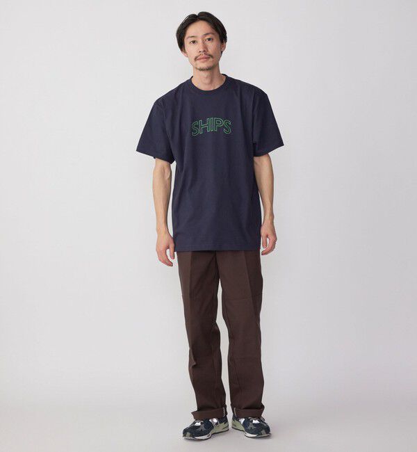 SHIPS for women「【WEB限定】 SHIPS ラウンド プリント ロゴ TEE」|Tシャツ・カットソー|