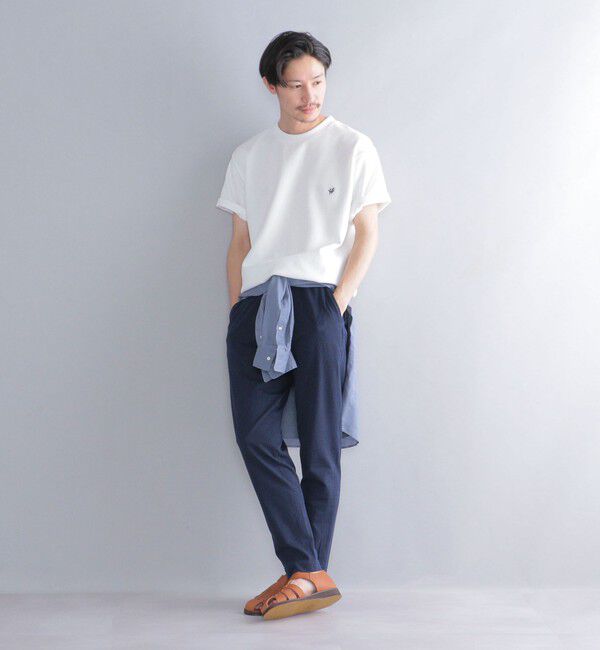 SHIPS「【WEB限定】SHIPS: ワンポイント ロゴ バーズアイ Tシャツ 24SS」|Tシャツ・カットソー|