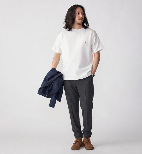 SHIPS「【WEB限定】SHIPS: ワンポイント ロゴ バーズアイ Tシャツ 24SS」|Tシャツ・カットソー|