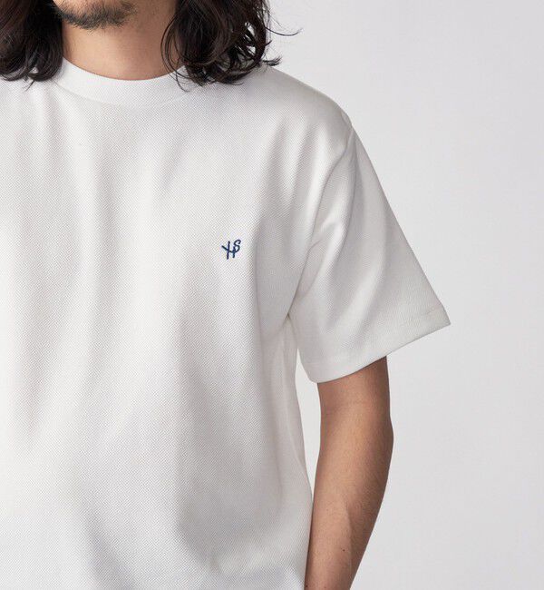 SHIPS「【WEB限定】SHIPS: ワンポイント ロゴ バーズアイ Tシャツ 24SS」|Tシャツ・カットソー|