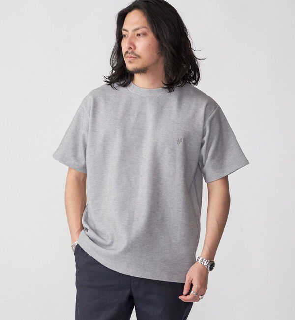 SHIPS「【WEB限定】SHIPS: ワンポイント ロゴ バーズアイ Tシャツ 24SS」|Tシャツ・カットソー|