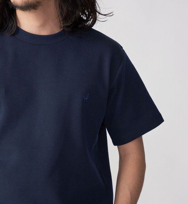 SHIPS「【WEB限定】SHIPS: ワンポイント ロゴ バーズアイ Tシャツ 24SS」|Tシャツ・カットソー|