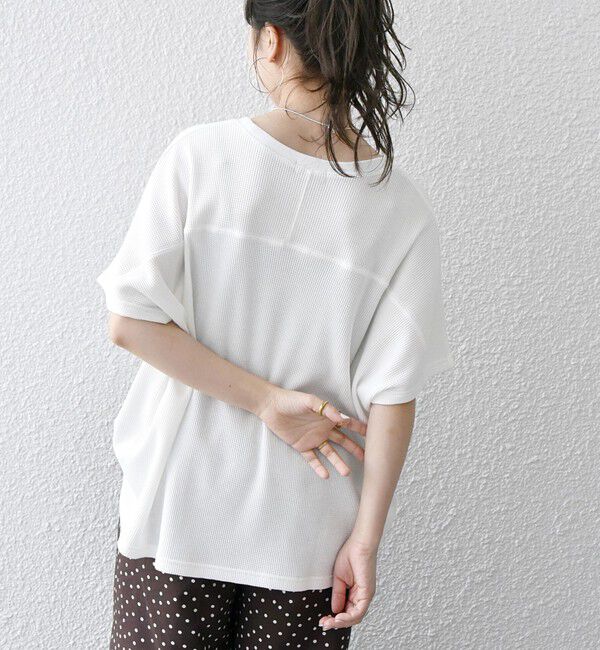 SHIPS any「【WEB限定】SHIPS any:〈洗濯機可能〉ワッフル ワイド TEE」|Tシャツ・カットソー|