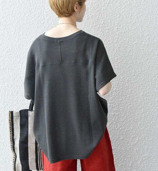 SHIPS any「【WEB限定】SHIPS any:〈洗濯機可能〉ワッフル ワイド TEE」|Tシャツ・カットソー|