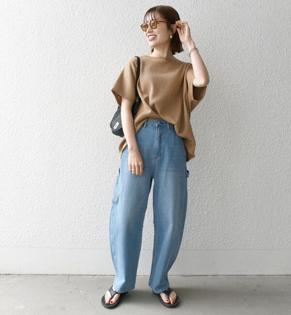 SHIPS any「【WEB限定】SHIPS any:〈洗濯機可能〉ワッフル ワイド TEE」|Tシャツ・カットソー|