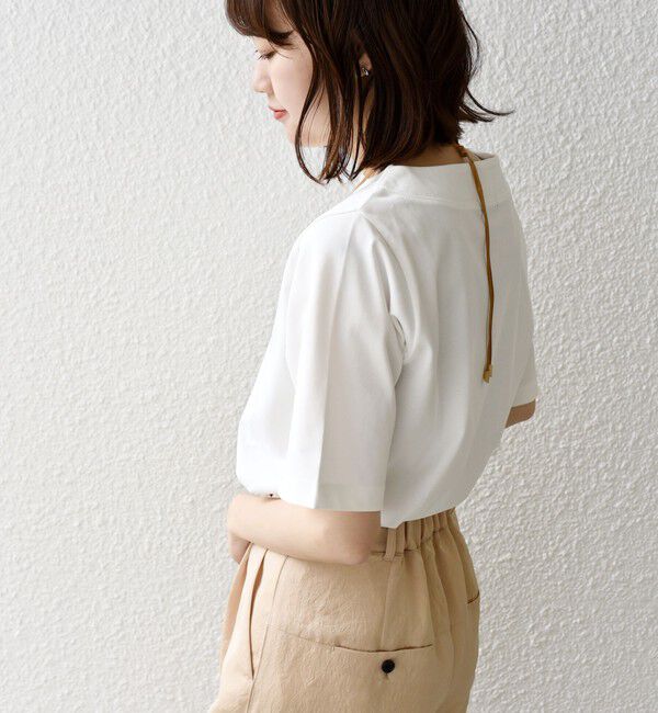 SHIPS for women「【WEB限定】〈ネックが選べる2サイズ展開〉オーガニックコットン バリエーションネック TEE」|Tシャツ・カットソー|