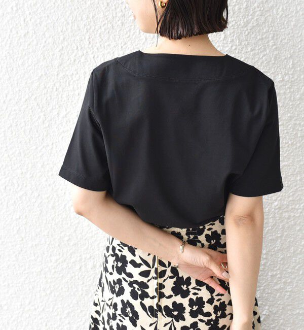 SHIPS for women「【WEB限定】〈ネックが選べる2サイズ展開〉オーガニックコットン バリエーションネック TEE」|Tシャツ・カットソー|