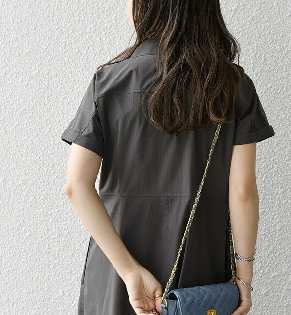 SHIPS any「SHIPS any:〈洗濯機可能〉フラットカラー Vネック フレア ワンピース」|ワンピース|