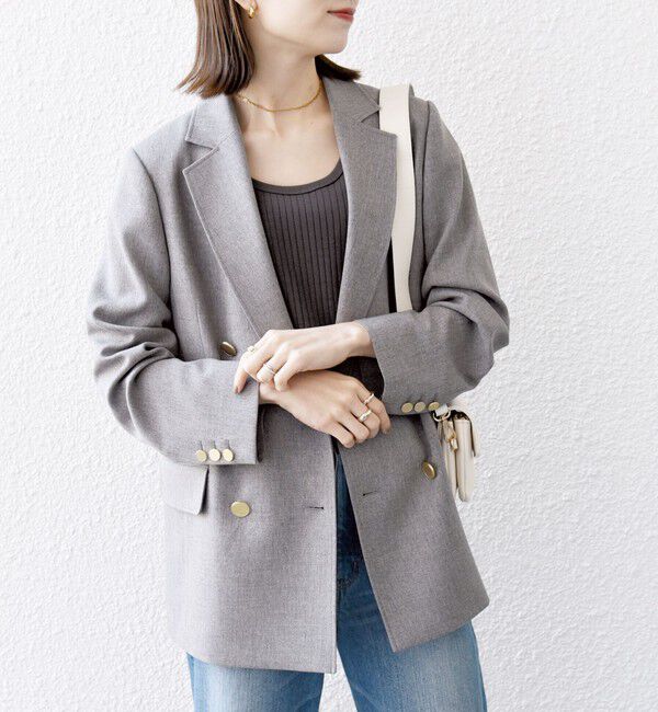 SHIPS any「SHIPS any:〈洗濯機可能〉アイビー ブレザー ダブル ジャケット」|テーラードジャケット|