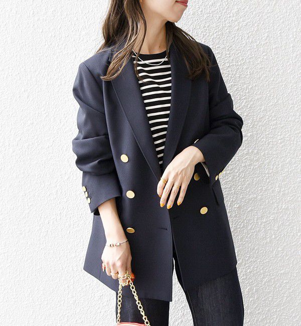 SHIPS any「SHIPS any:〈洗濯機可能〉アイビー ブレザー ダブル ジャケット」|テーラードジャケット|