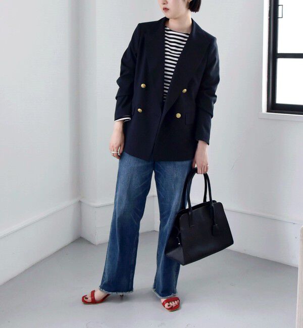 quaranciel「quaranciel:〈洗濯機可能〉ハンサム ダブルブレスト ブレザー ジャケット（セットアップ対応）」|テーラードジャケット|