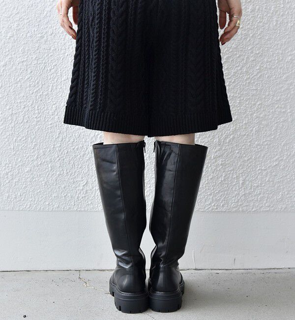 SHIPS any「【SHIPS any別注】eblouna: トラックソール ロング ブーツ」|ロングブーツ|