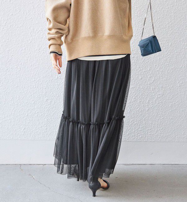 SHIPS for women「〈手洗い可能〉チュール リバーシブル ギャザー スカート◇」|スカート|