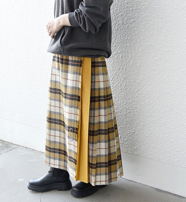 SHIPS any「O'NEIL OF DUBLIN: コンビ キルト スカート 23AW (83cm)」|スカート|