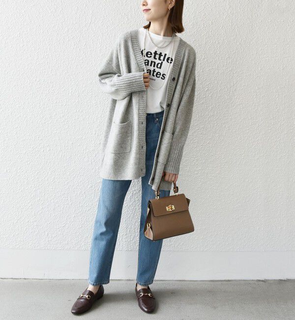 SHIPS any「SHIPS any: AQUA カシミヤ ミックス Vネック ニット カーディガン」|カーディガン|