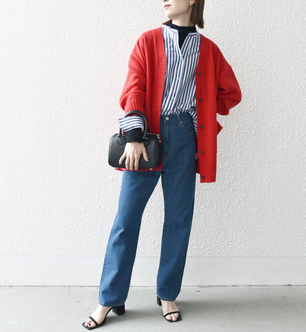 SHIPS any「SHIPS any: AQUA カシミヤ ミックス Vネック ニット カーディガン」|カーディガン|